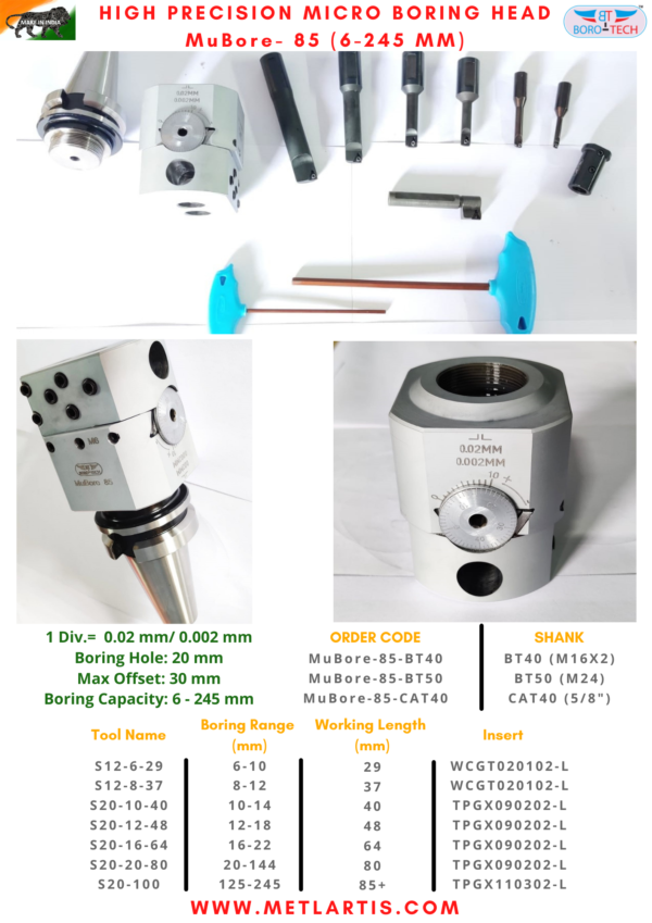 Boro-Tech-high-precision-Micro-Boring-Head-Dia-85mm-Kit-4