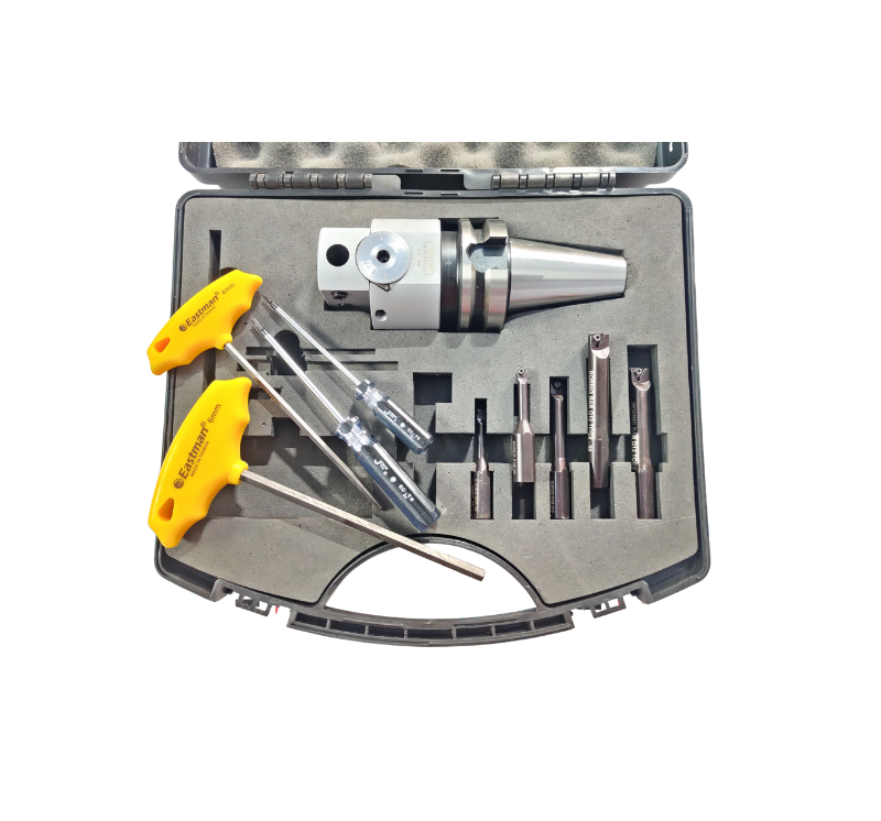 Micro Boring Head 6-125 mm with BT40 Shank and 6 Nos. TPGX09 Indexable Tools